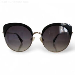 Balmain Black and Gold Cat Eye Sunglasses Made in France 🇫🇷